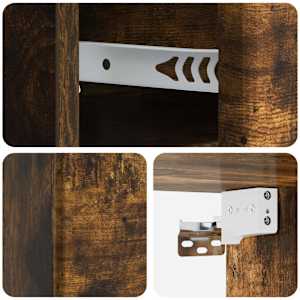 Nástěnný noční stolek 2 pcs Kouřový dub 34,5 x 33 x 20 cm - obrázek 10