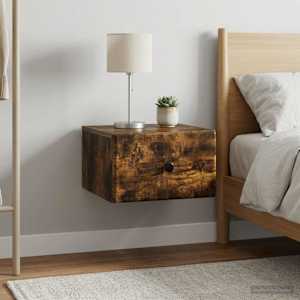 Nástěnný noční stolek 2 pcs Kouřový dub 34,5 x 33 x 20 cm - obrázek 4