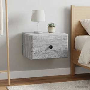 Nástěnný noční stolek 2 pcs Šedá sonoma 34,5 x 33 x 20 cm - obrázek 4