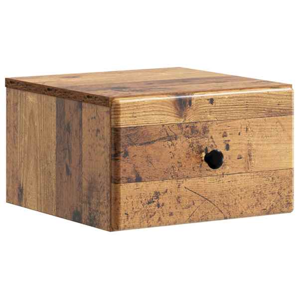 vidaXL Seinale kinnitatav &ouml;&ouml;tis Vana puit 34,5 x 33 x 20 cm Tehispuit