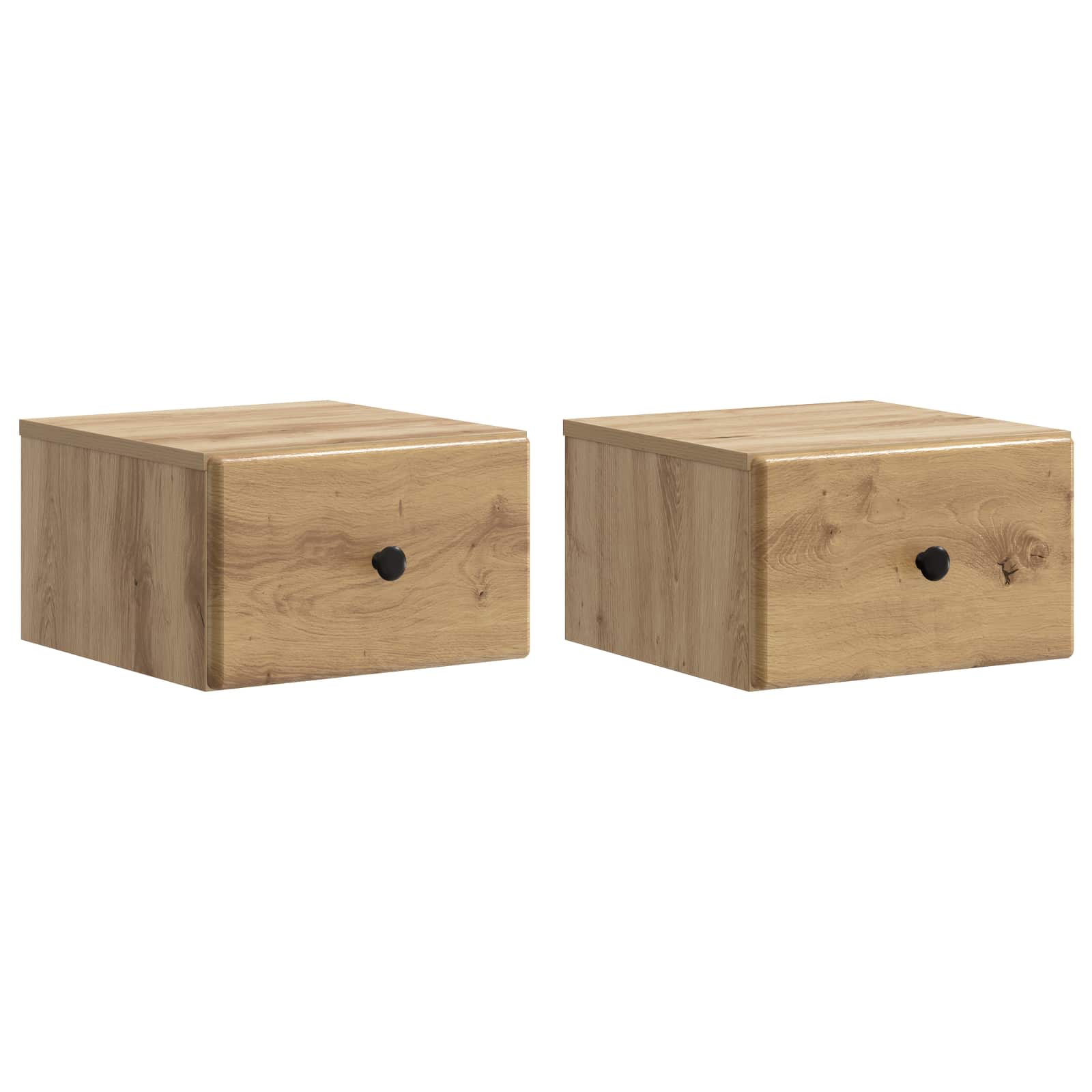Seinale kinnitatav öötis 2 pcs Artisan tamm 34,5 x 33 x 20 cm