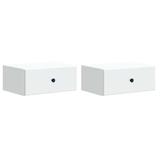 vidaXL Seinale kinnitatav &ouml;&ouml;tis 2 tk Valge 49 x 34,5 x 20 cm Tehispuit