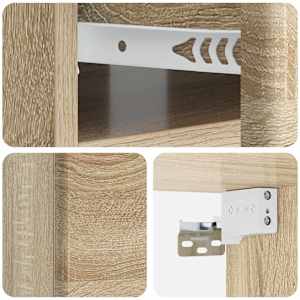 Nástěnný noční stolek 2 pcs Dub sonoma 49 x 34,5 x 20 cm - obrázek 10