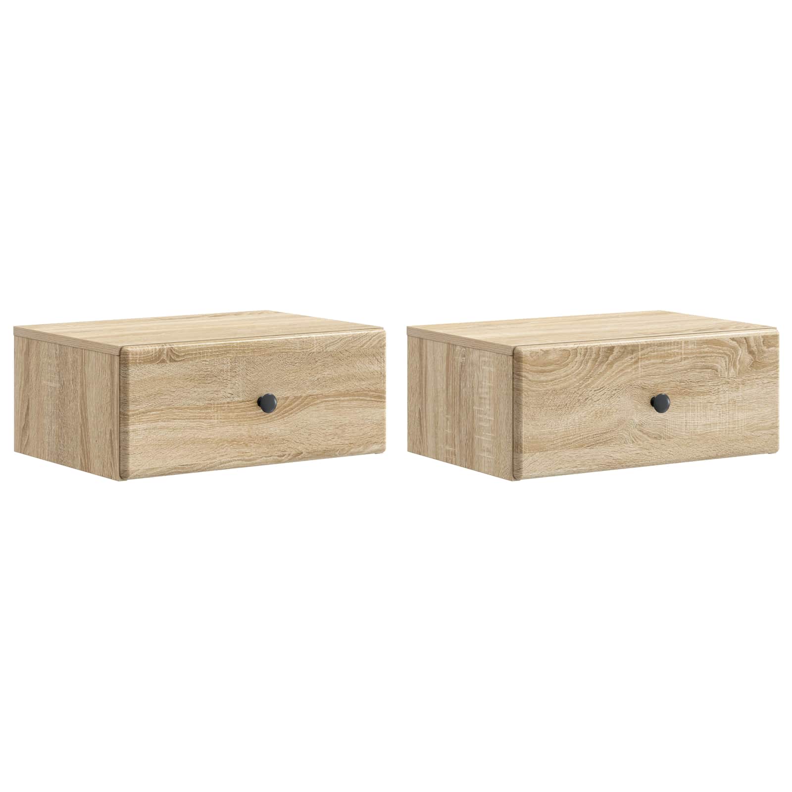 vidaXL Dulap de noapte suspendat 2 pcs Stejar Sonoma 49 x 34,5 x 20 cm