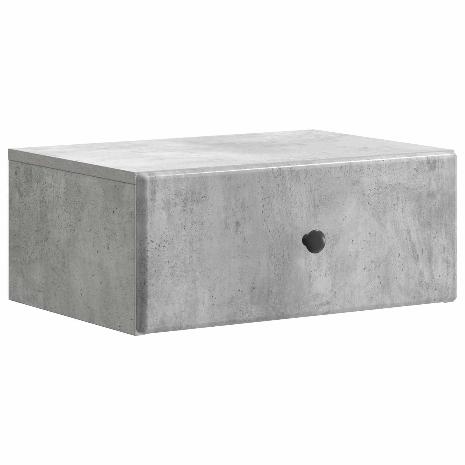 vidaXL Dulap de noapte suspendat cu sertar Gri Beton 49 x 34,5 x 20 cm