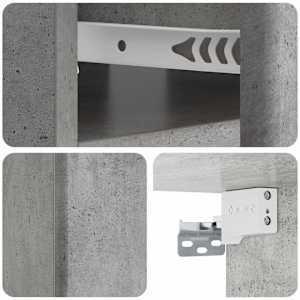 Nástěnný noční stolek 2 pcs Betonově šedá 49 x 34,5 x 20 cm - obrázek 10