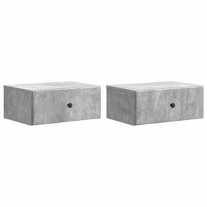 Nástěnný noční stolek 2 pcs Betonově šedá 49 x 34,5 x 20 cm - obrázek 2