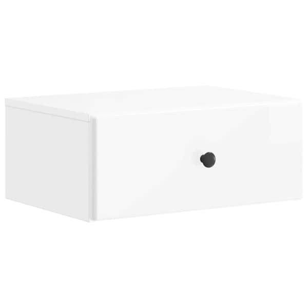vidaXL Seinale kinnitatav &ouml;&ouml;tis K&otilde;rgl&auml;ikega valge 49 x 34,5 x 20 cm