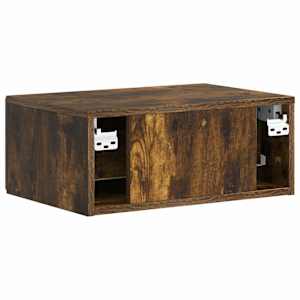 Nástěnný noční stolek 2 pcs Kouřový dub 49 x 34,5 x 20 cm - obrázek 9