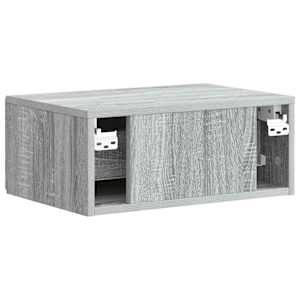 Nástěnný noční stolek 2 pcs Šedá sonoma 49 x 34,5 x 20 cm - obrázek 9