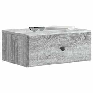 Nástěnný noční stolek 2 pcs Šedá sonoma 49 x 34,5 x 20 cm - obrázek 3