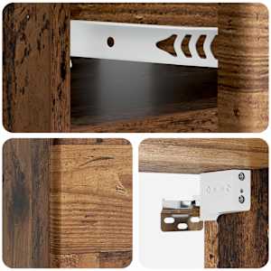 Nástěnný noční stolek 2 pcs Staré dřevo 49 x 34,5 x 20 cm - obrázek 10
