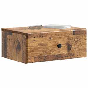 Nástěnný noční stolek 2 pcs Staré dřevo 49 x 34,5 x 20 cm - obrázek 3