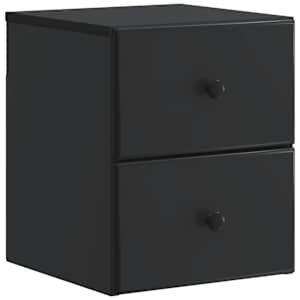 Stenski nočni omarici Črna 34,5 x 33 x 40 cm Inženirski les