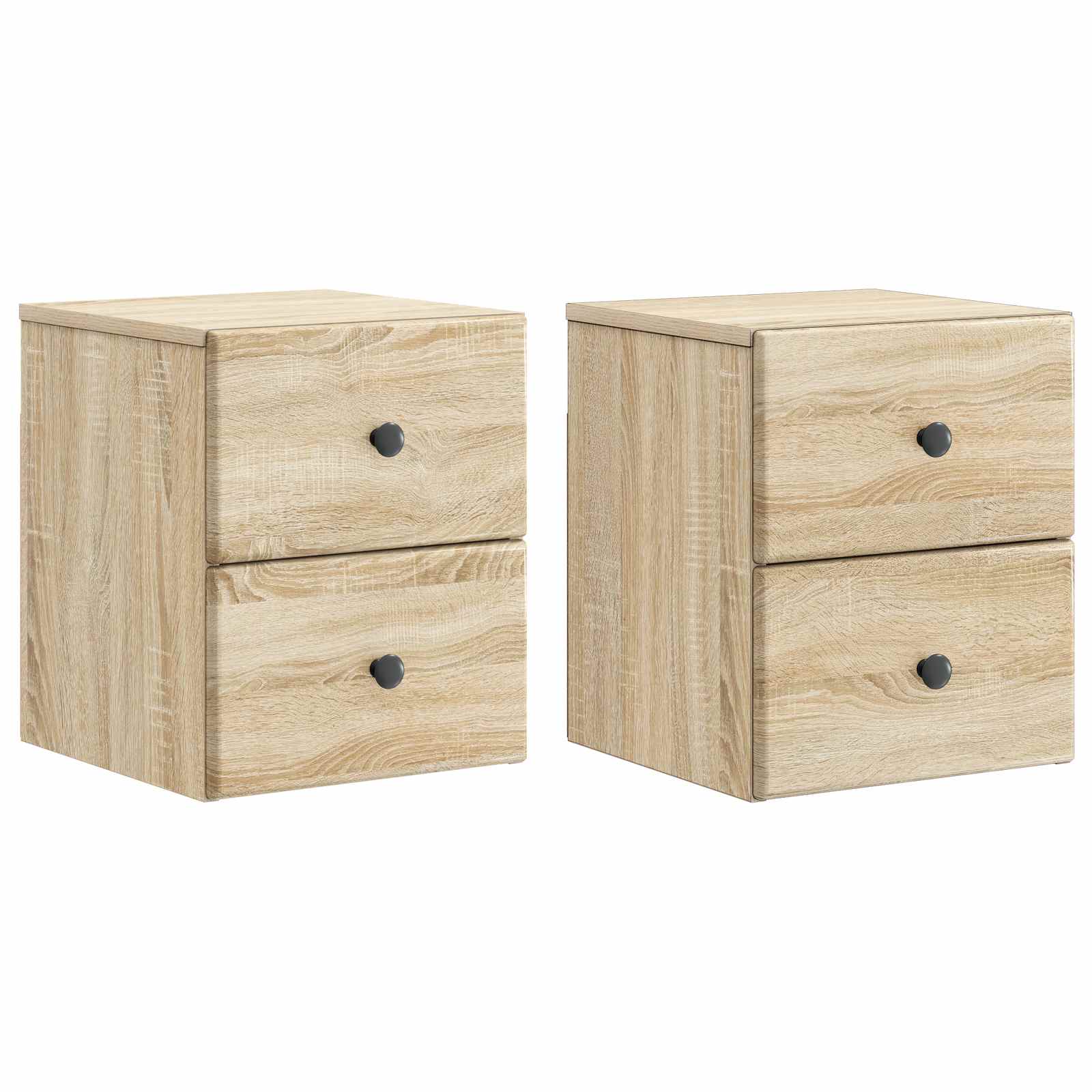vidaXL Dulap de noapte suspendat 2 pcs Stejar Sonoma 34,5 x 33 x 40 cm