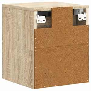 Nástěnný noční stolek 2 pcs Dub sonoma 34,5 x 33 x 40 cm - obrázek 9