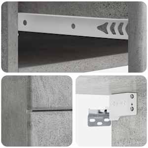 Nástěnný noční stolek 2 pcs Betonově šedá 34,5 x 33 x 40 cm - obrázek 10