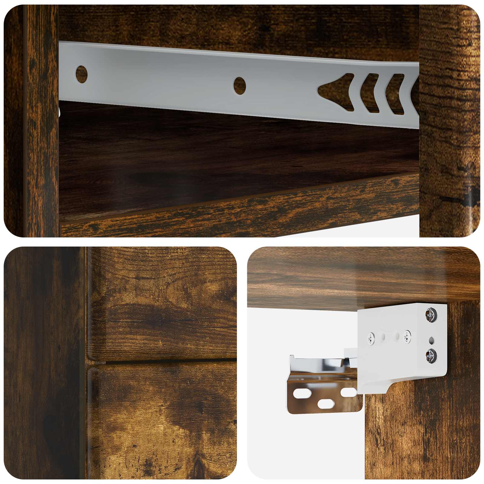 Stenski nočni omarici 2 pcs Dimljen hrast 34,5 x 33 x 40 cm - slika 8