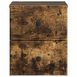 Nástěnný noční stolek 2 pcs Kouřový dub 34,5 x 33 x 40 cm - obrázek 7
