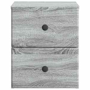Nástěnný noční stolek 2 pcs Šedá sonoma 34,5 x 33 x 40 cm - obrázek 7