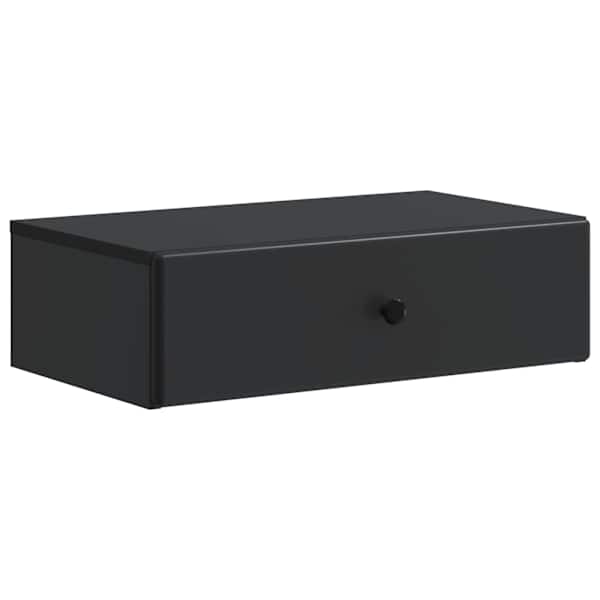 vidaXL Seinale kinnitatav k&uuml;lglaud Must 59 x 34,5 x 17 cm Tehispuit