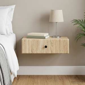 Stenska stranska miza Sonoma hrast 59 x 34,5 x 17 cm