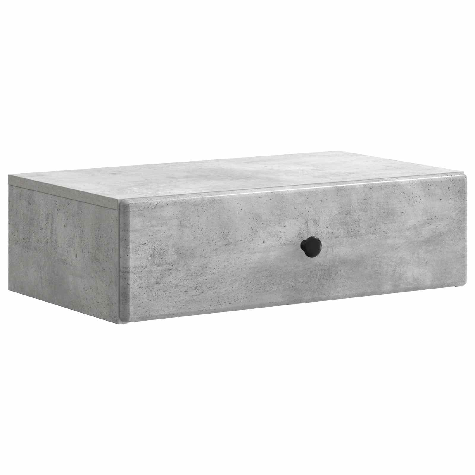 Seinälle Asennettava Sivupöytä Betoninharmaa 59 x 34,5 x 17 cm