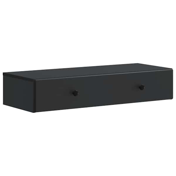 vidaXL Seinale kinnitatav k&uuml;lglaud Must 87,5 x 34,5 x 17 cm Tehispuit
