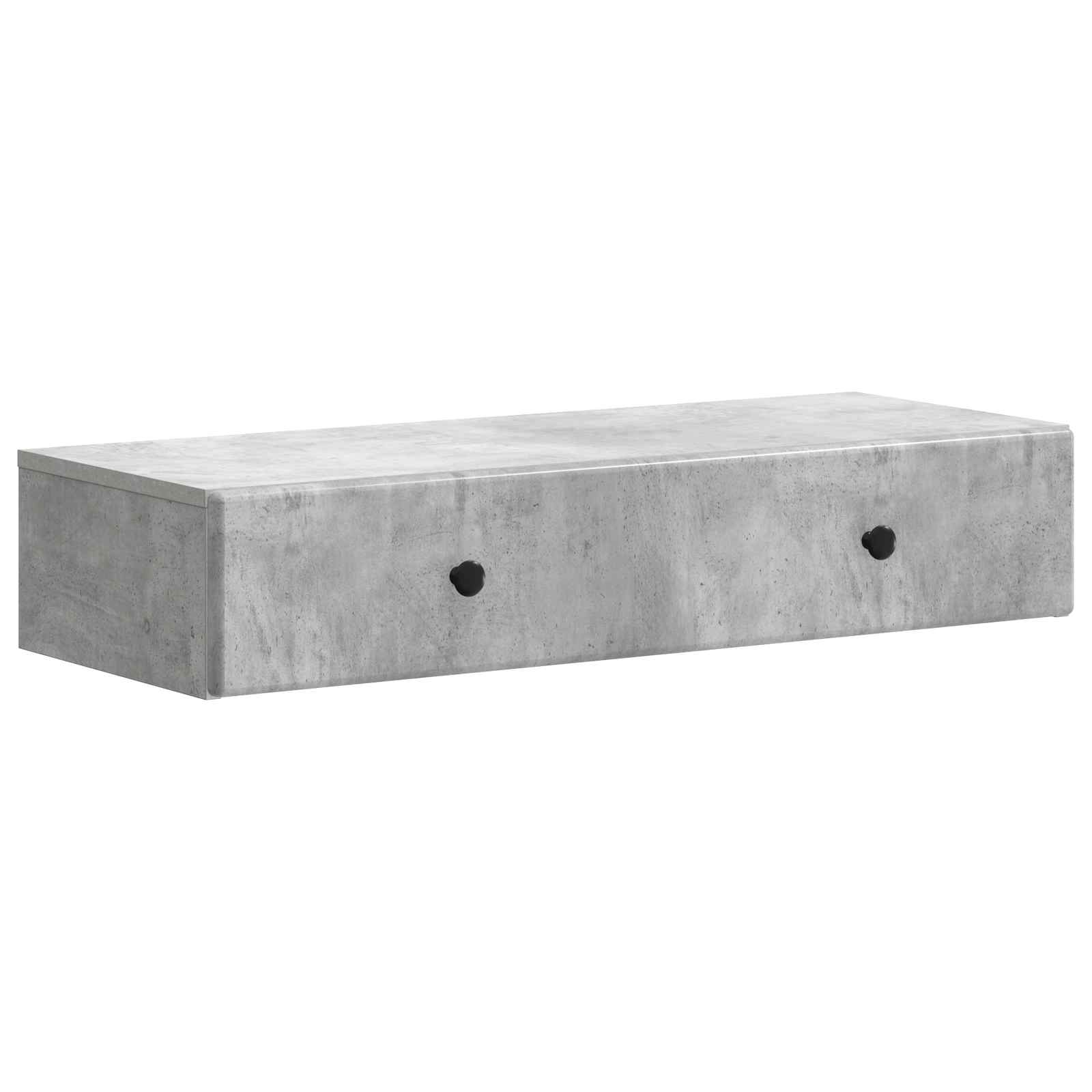 vidaXL Masă laterală montată pe perete Gri Beton 87,5 x 34,5 x 17 cm