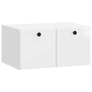 Nástěnná TV skříň 59,5 x 41 x 30 cm Bílá s vysokým leskem - obrázek 2
