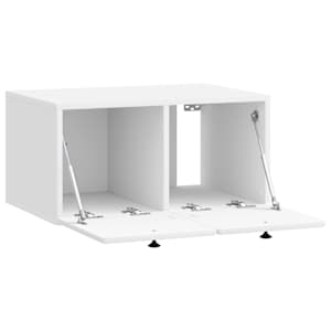 Nástěnná TV skříň 59,5 x 41 x 30 cm Bílá s vysokým leskem - obrázek 5