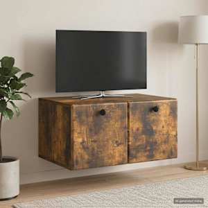 Nástěnná TV skříň 59,5 x 41 x 30 cm Kouřový dub - obrázek 1