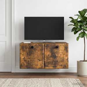 Nástěnná TV skříň 59,5 x 41 x 30 cm Kouřový dub - obrázek 4