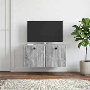 Nástěnná TV skříň 59,5 x 41 x 30 cm Šedý Sonoma - obrázek 4
