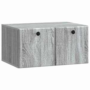 Nástěnná TV skříň 59,5 x 41 x 30 cm Šedý Sonoma - obrázek 2