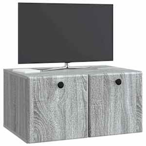 Nástěnná TV skříň 59,5 x 41 x 30 cm Šedý Sonoma - obrázek 3
