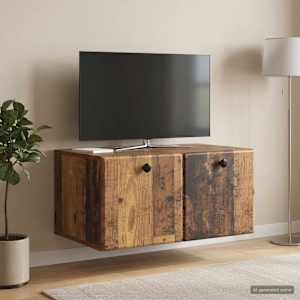 Nástěnná TV skříň 59,5 x 41 x 30 cm Staré dřevo - obrázek 4