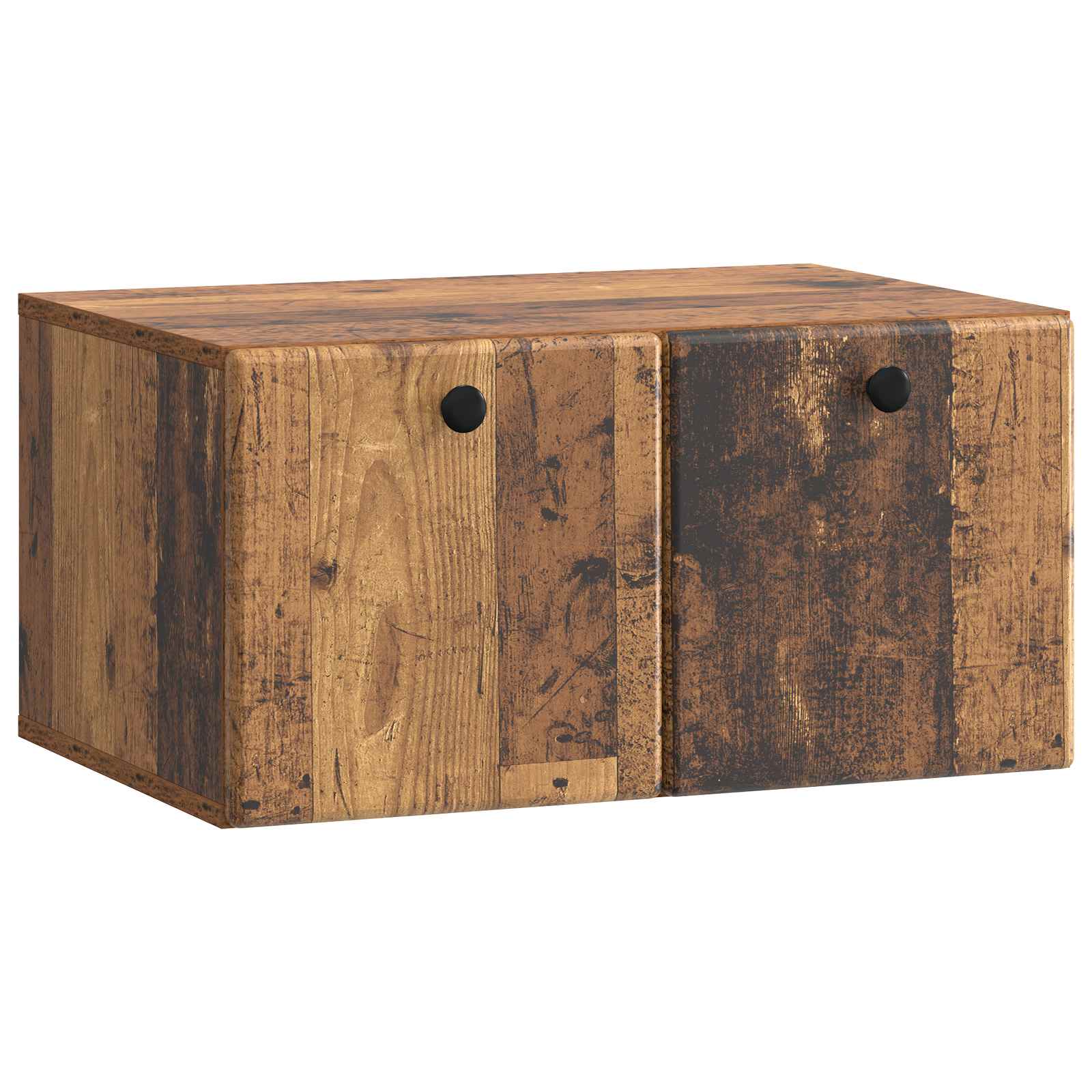 vidaXL Oglindă TV montată pe perete Lemn vechi 59,5 x 41 x 30 cm