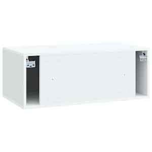 Nástěnná TV skříň 78,5 x 41 x 30 cm Bílá Kompozitní dřevo - obrázek 8