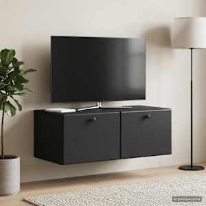 Nástěnná TV skříň 78,5 x 41 x 30 cm Černá Kompozitní dřevo - obrázek 4