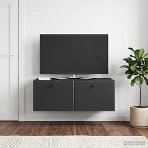 Nástěnná TV skříň 78,5 x 41 x 30 cm Černá Kompozitní dřevo - obrázek 1