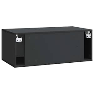 Nástěnná TV skříň 78,5 x 41 x 30 cm Černá Kompozitní dřevo - obrázek 8