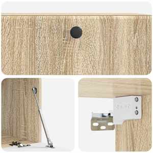 Nástěnná TV skříň 78,5 x 41 x 30 cm Dub sonoma Kompozitní dřevo - obrázek 9