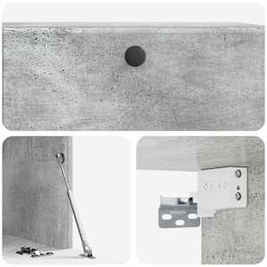 Nástěnná TV skříň 78,5 x 41 x 30 cm Betonově šedá - obrázek 9