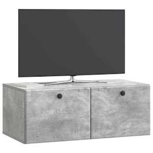 Nástěnná TV skříň 78,5 x 41 x 30 cm Betonově šedá - obrázek 3