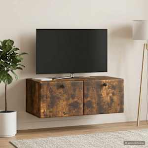 Nástěnná TV skříň 78,5 x 41 x 30 cm Kouřový dub - obrázek 4