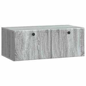 Nástěnná TV skříň 78,5 x 41 x 30 cm Šedý Sonoma - obrázek 2