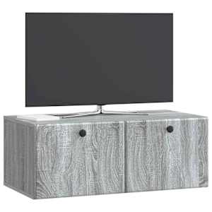 Nástěnná TV skříň 78,5 x 41 x 30 cm Šedý Sonoma - obrázek 3