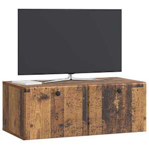 Nástěnná TV skříň 78,5 x 41 x 30 cm Staré dřevo - obrázek 3