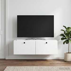 Nástěnná TV skříň 98 x 41 x 30 cm Bílá Kompozitní dřevo - obrázek 4
